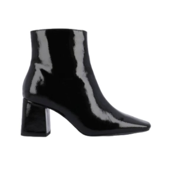 JOURNEE COLLECTION Haylinn Square Toe Boot, Black Patent, Size: 6.5, NWT** - Picture 2 of 6